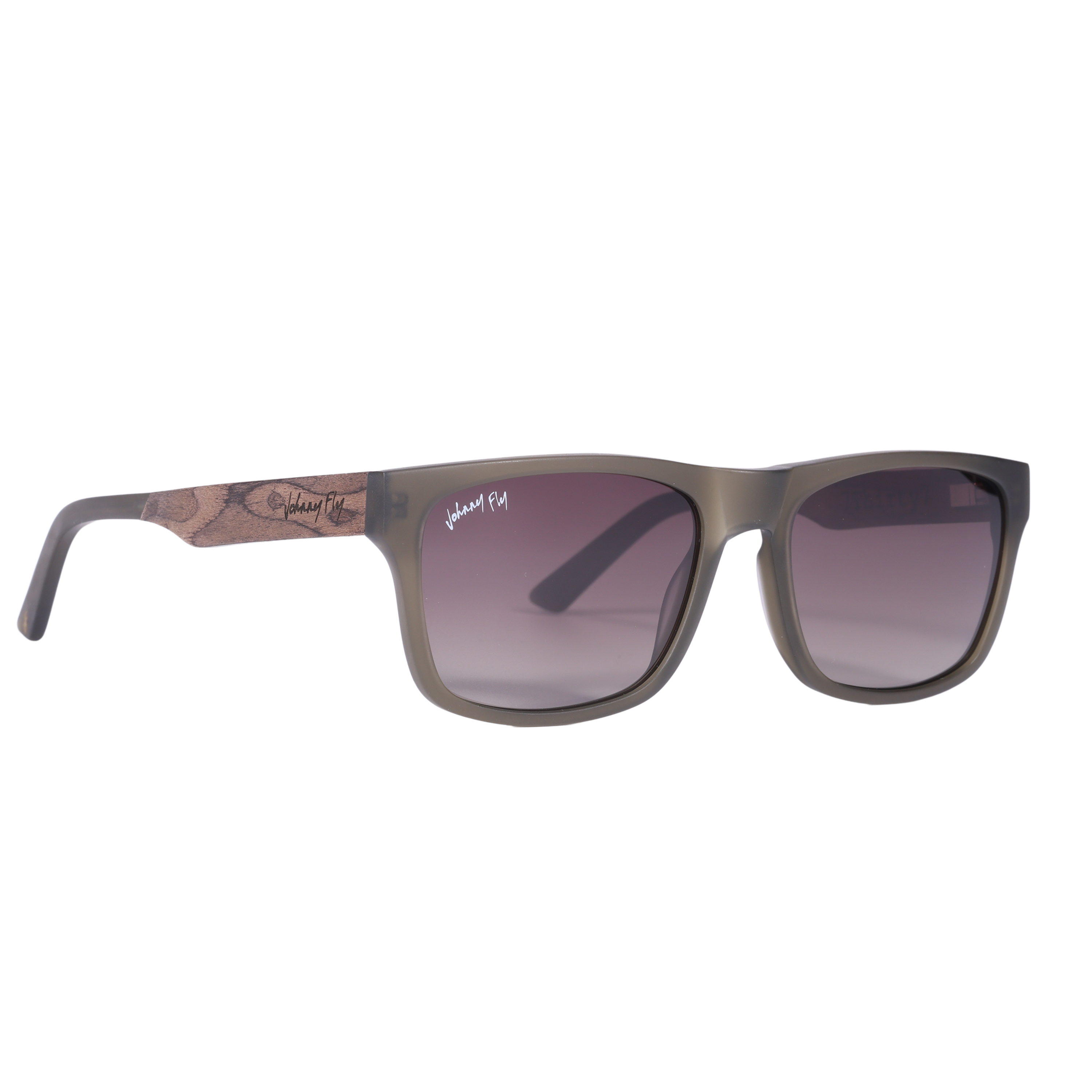 7Thirty7 737 SANDED OLIVE square large fit wide Polarized Sunglasses by Johnny Fly | Handcrafted with Acetate and Wood  #color_sanded-olive