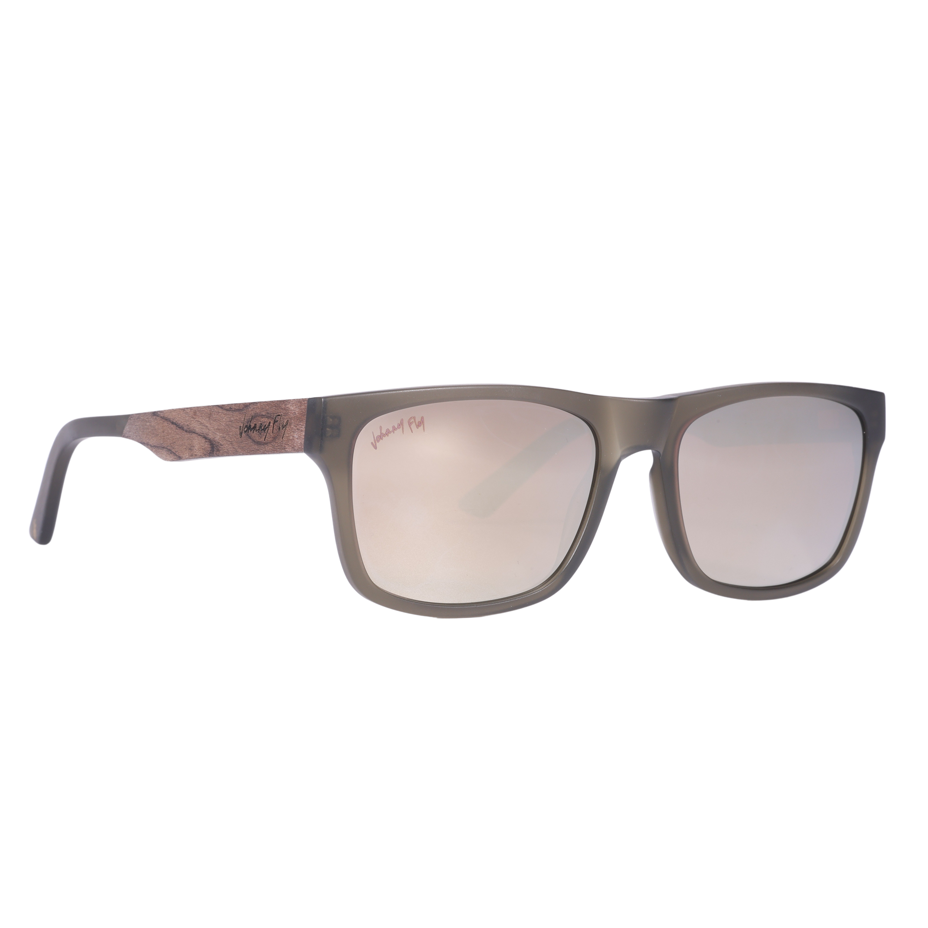 7Thirty7 737 SANDED OLIVE square large fit wide Gold Gradient Mirrored Polarized Sunglasses by Johnny Fly | Handcrafted with Acetate and Wood  #color_sanded-olive