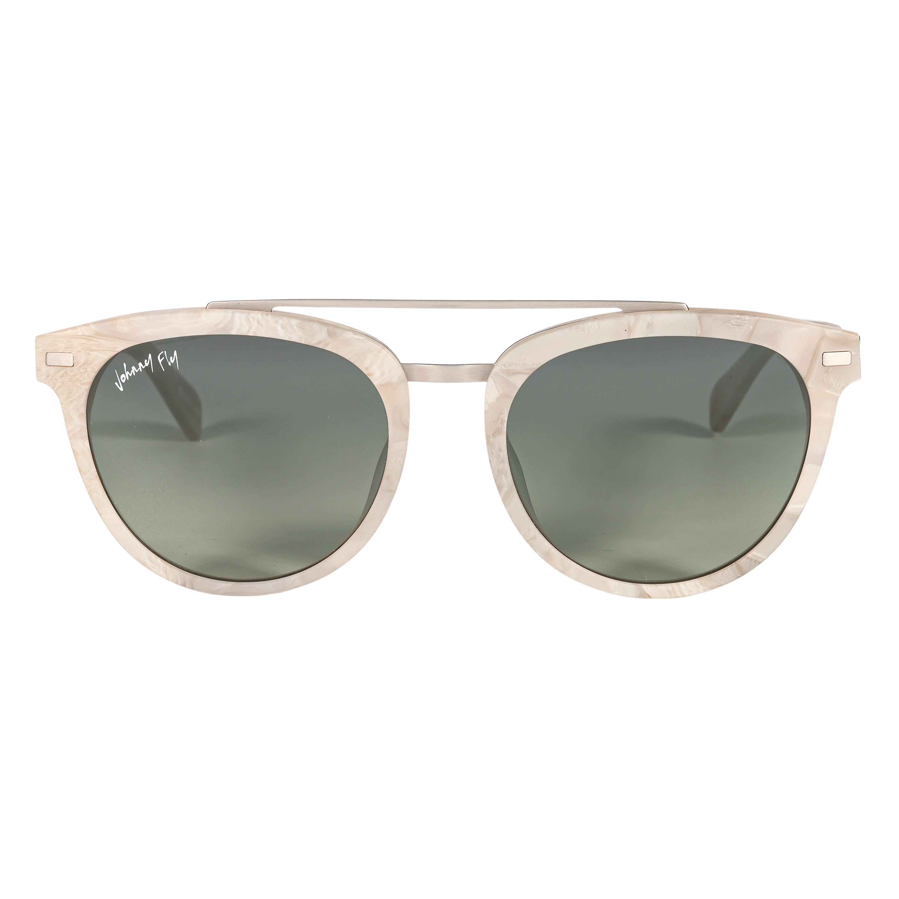 Captain METEOR Crossbar Aviator Polarized Sunglasses by Johnny Fly | Handcrafted with Acetate and Wood #color_meteor