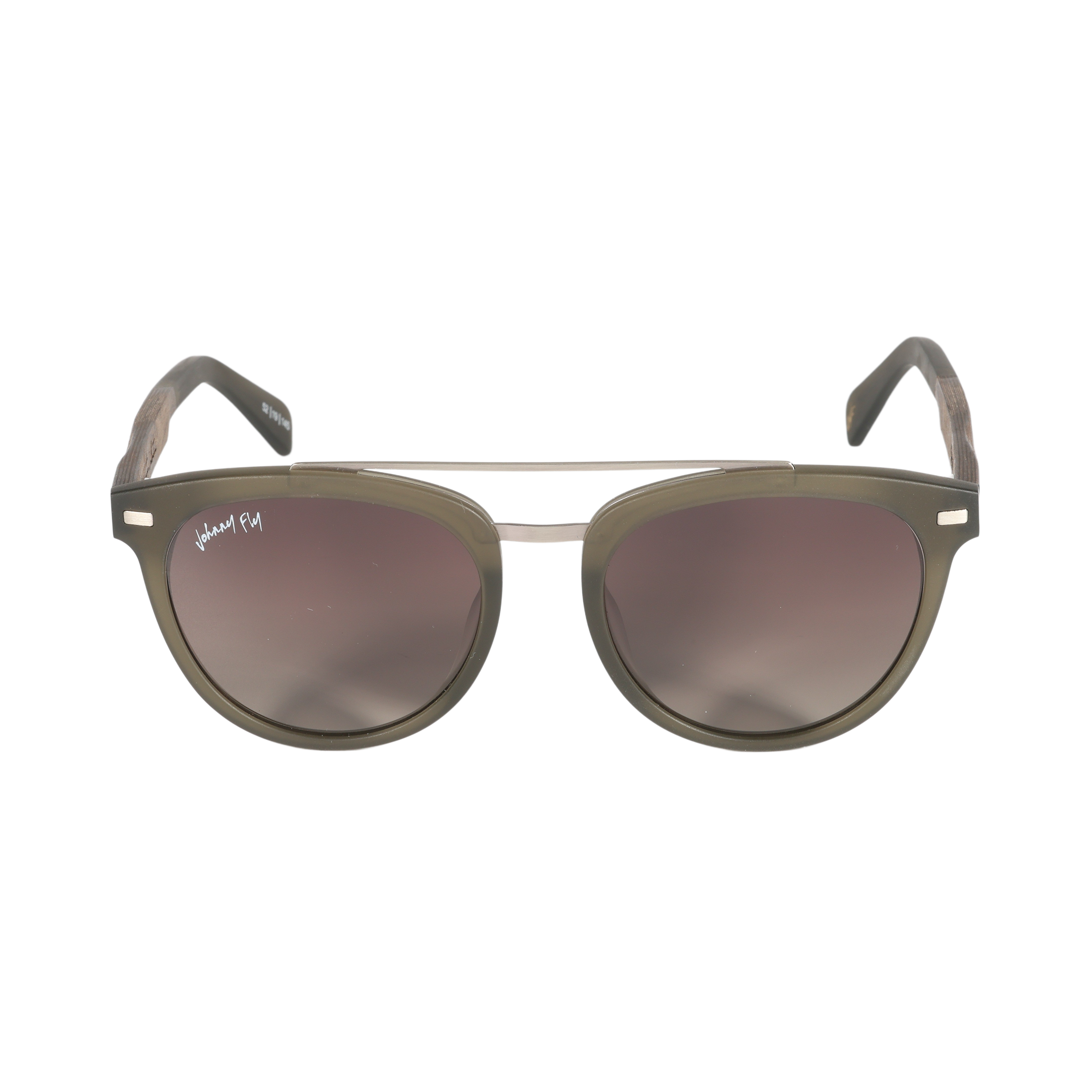 Captain SANDED OLIVE Crossbar Aviator Polarized Sunglasses by Johnny Fly | Handcrafted with Acetate and Wood #color_sanded-olive