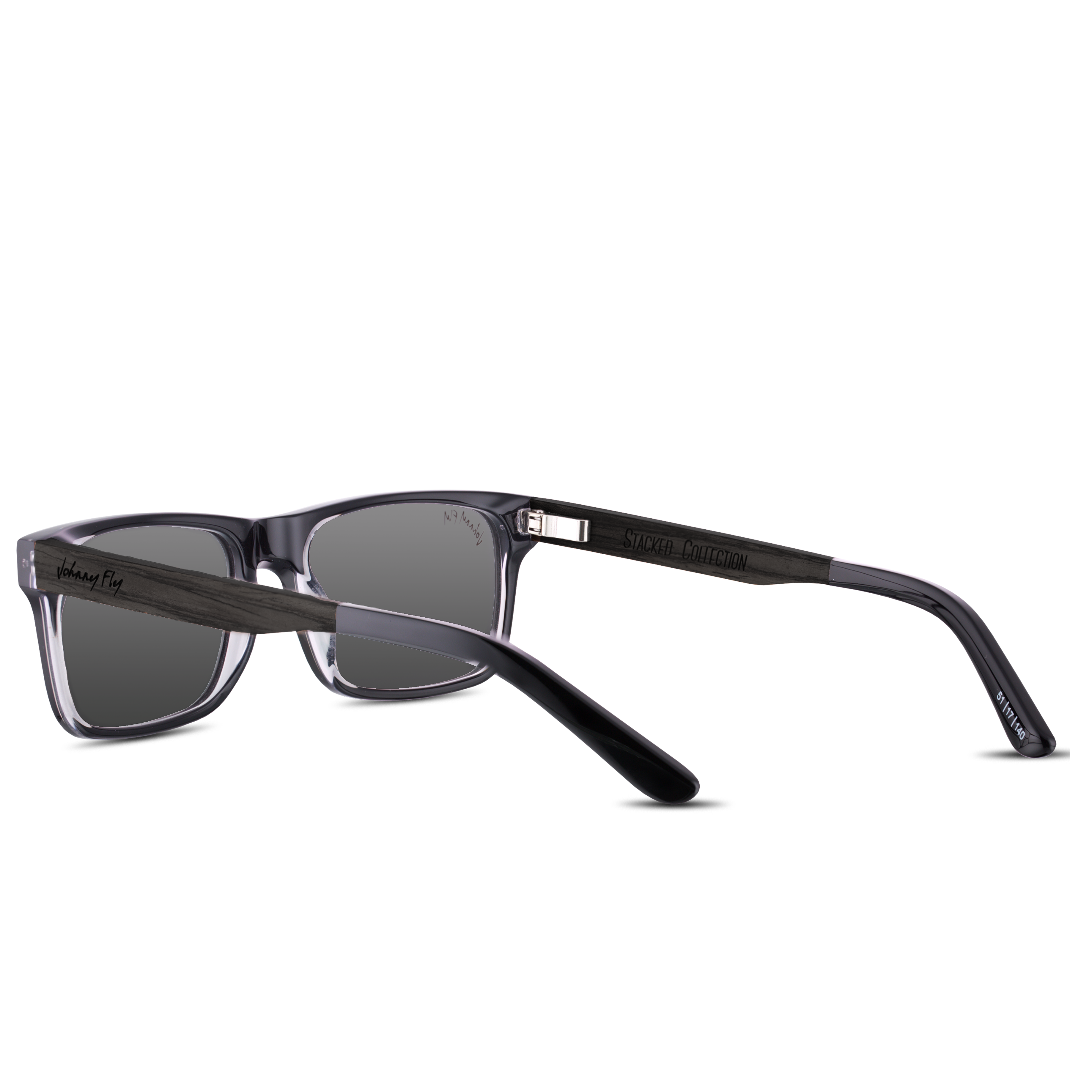 7FIFTY7 Sunglasses Frame - Black Crystal- Johnny Fly | 757-BCRY-POL-SMK-WAL | | #color_black-crystal