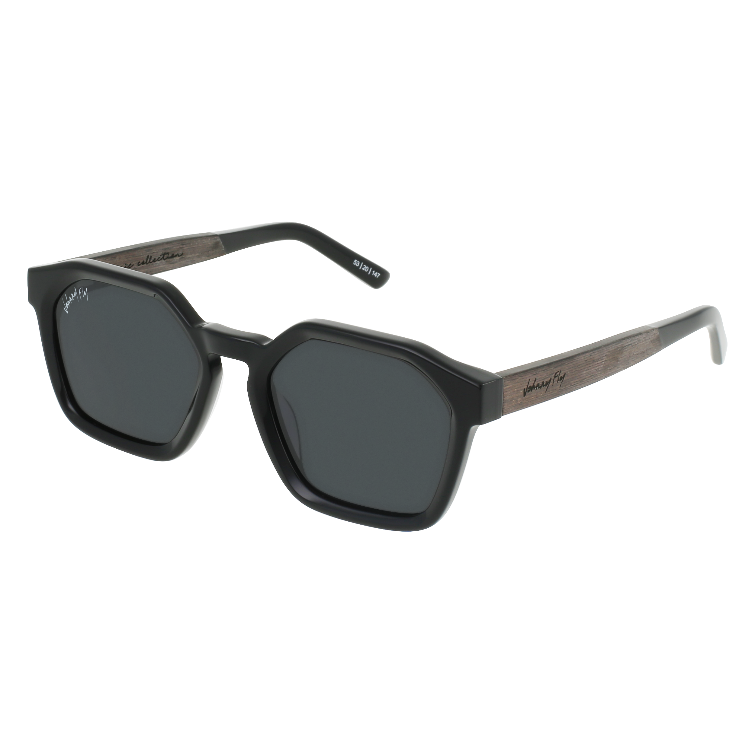 FORTUNE Sunglasses Frame - Gloss Black- Johnny Fly | FOR-GBL-S09-SMK | | #color_gloss-black