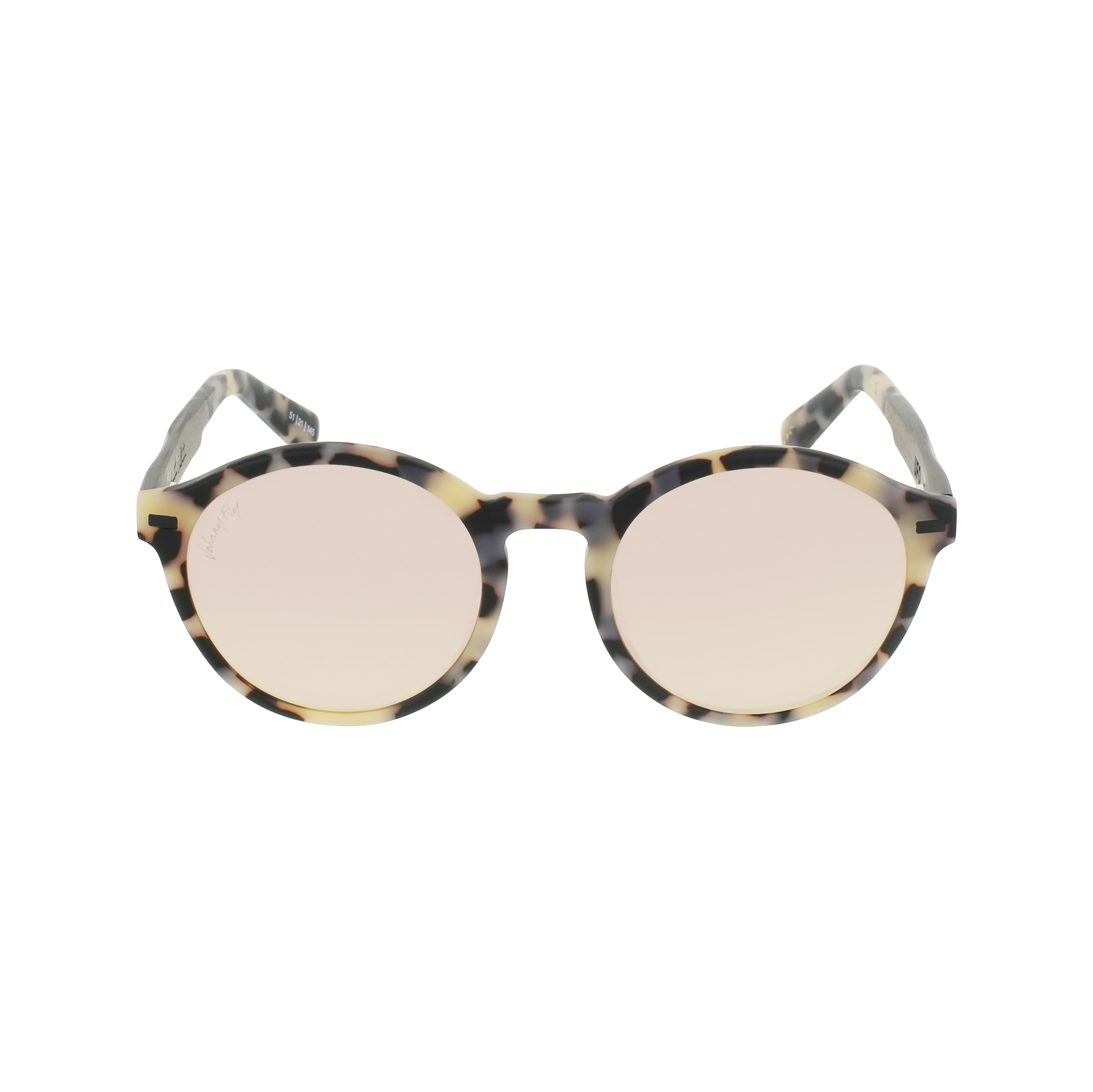 UFO Sunglasses Frame - Matte White Tortoise- Johnny Fly | UFO-MWHTRT-POL-RSGLD | | #color_matte-white-tortoise