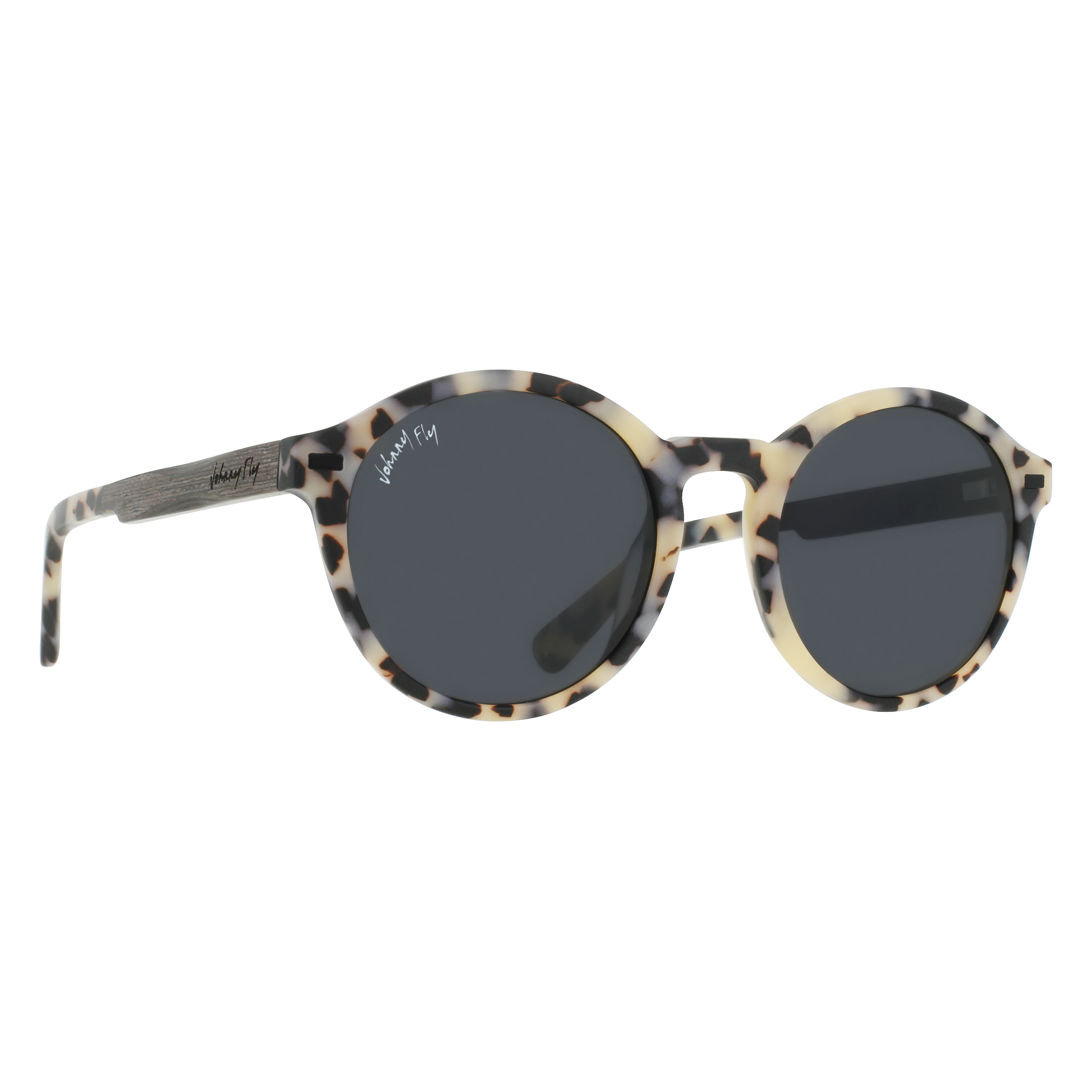 UFO Sunglasses Frame - Matte White Tortoise- Johnny Fly | UFO-MWHTRT-POL-SMK | | #color_matte-white-tortoise