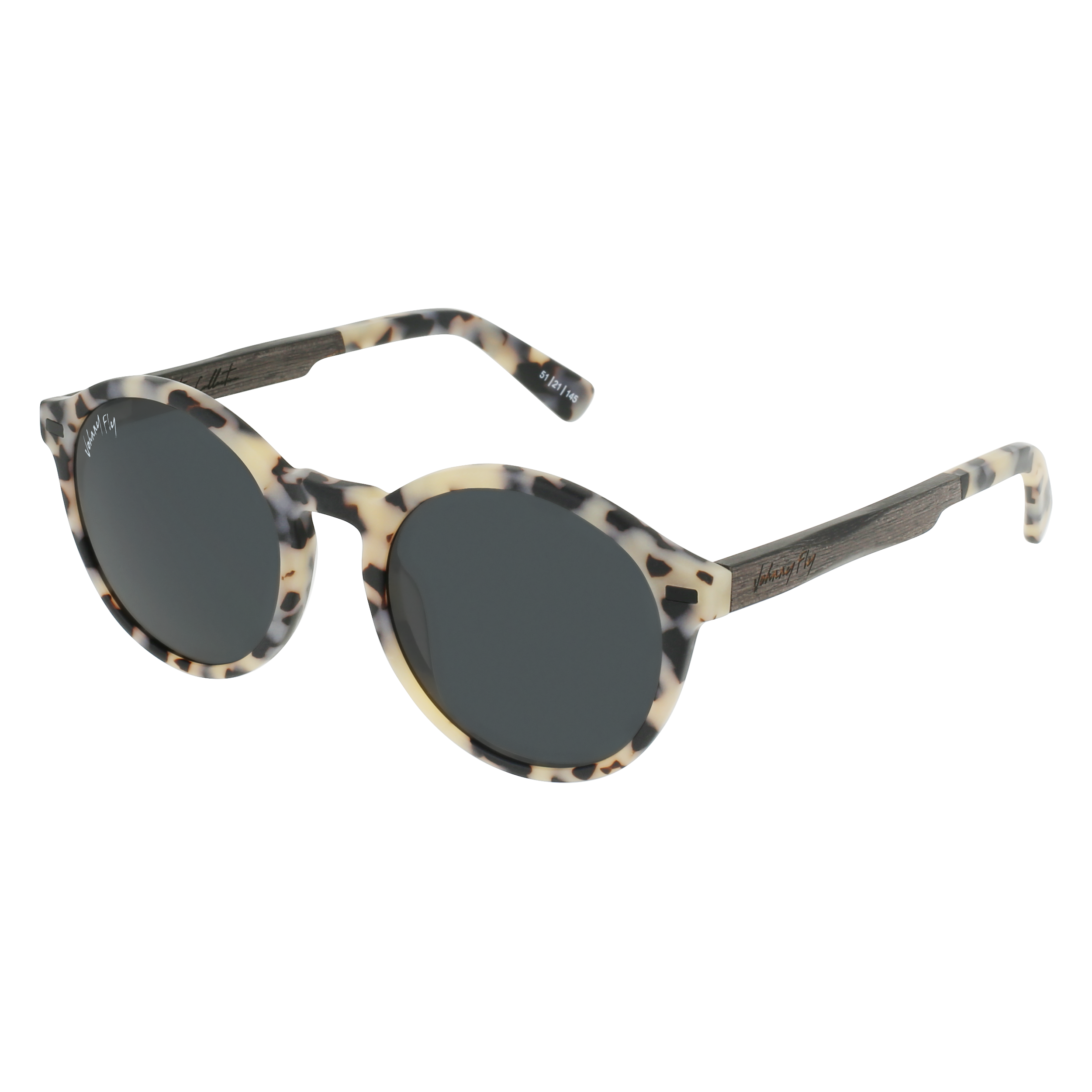 UFO Sunglasses Frame - Matte White Tortoise- Johnny Fly | UFO-MWHTRT-POL-SMK | | #color_matte-white-tortoise