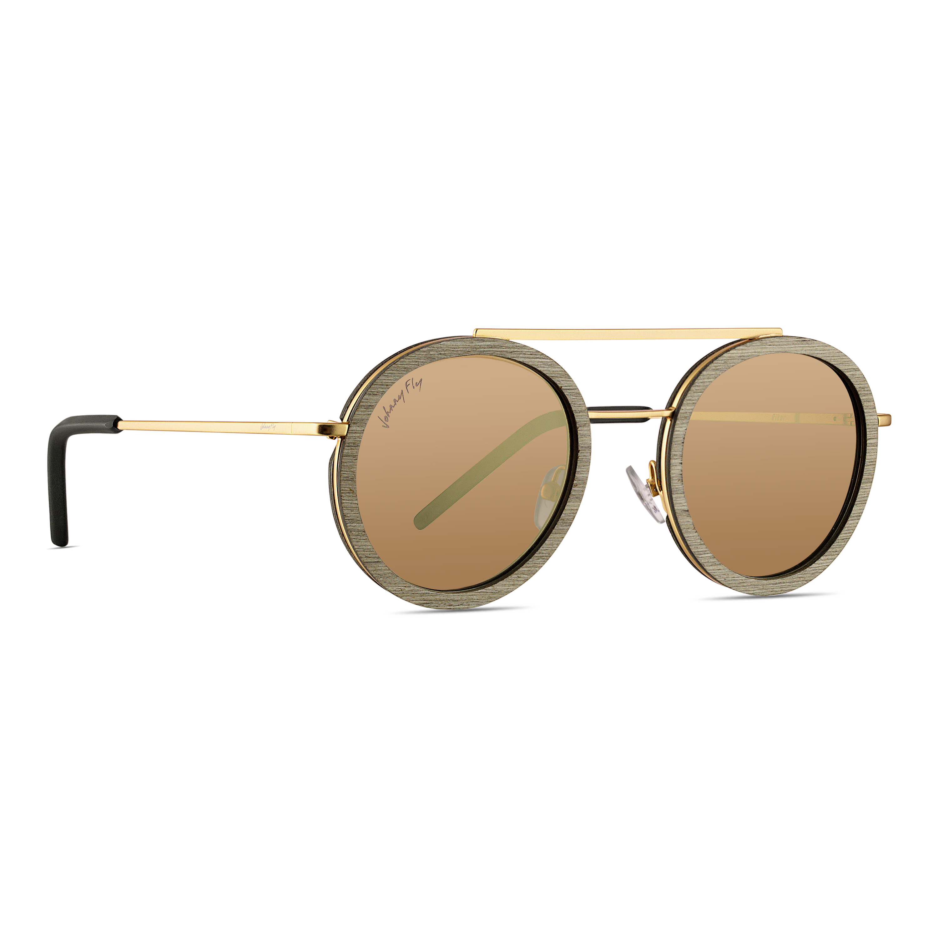 RIKER - Gold - Sunglasses - Johnny Fly Eyewear | #color_gold-grey