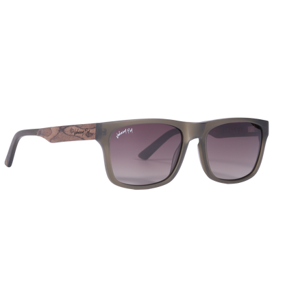 7Thirty7 737 SANDED OLIVE square large fit wide Polarized Sunglasses by Johnny Fly | Handcrafted with Acetate and Wood  #color_sanded-olive