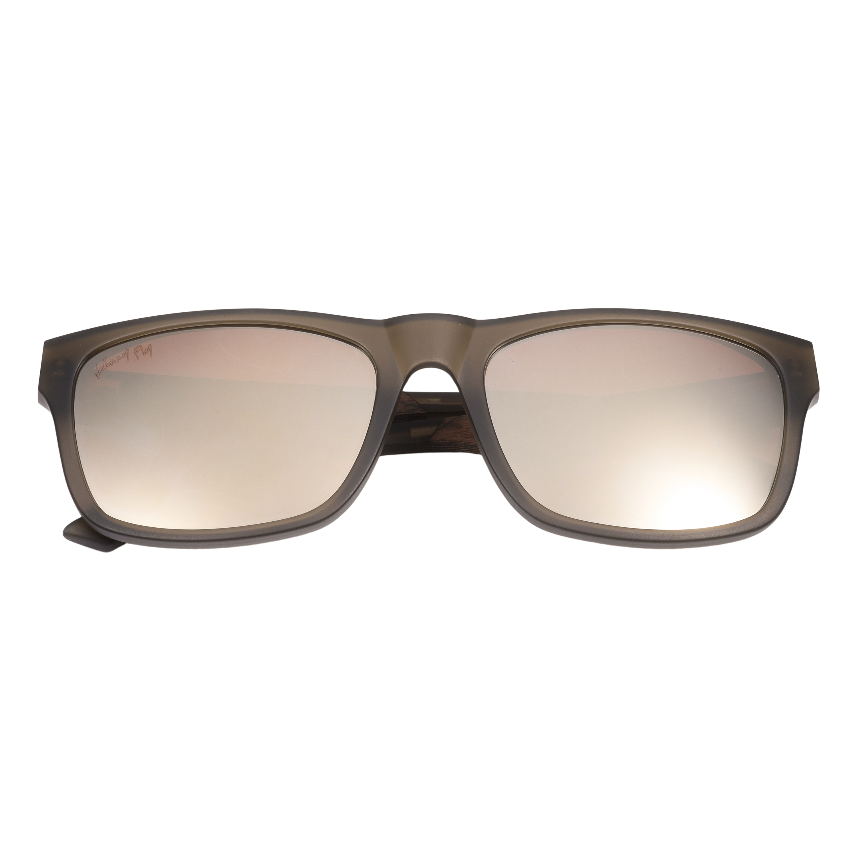 7Thirty7 737 SANDED OLIVE square large fit wide Gold Gradient Mirrored Polarized Sunglasses by Johnny Fly | Handcrafted with Acetate and Wood  