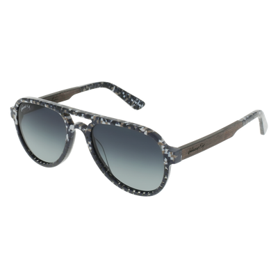 Johnny Fly Apache 8-Bit / Smoke Gradient Polarized Sunglasses | #color_8-bit