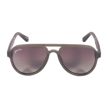 Apache SANDED OLIVE Retro Aviator Polarized Sunglasses by Johnny Fly | Handcrafted with Acetate and Wood  #color_sanded-olive