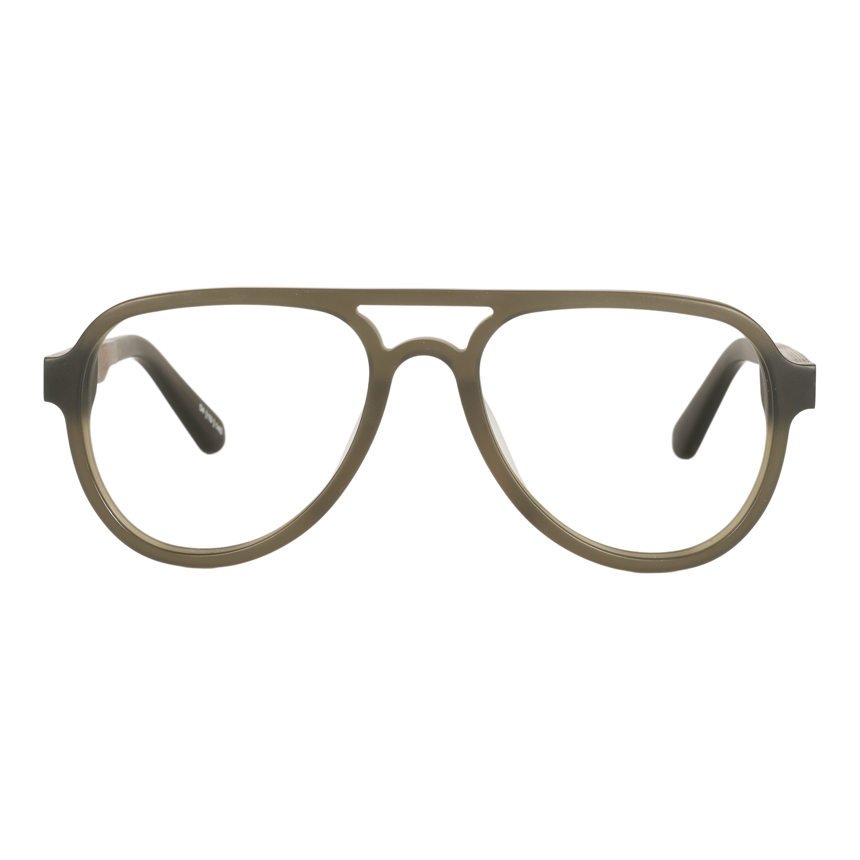 Apache SANDED OLIVE Retro Aviator Prescription Eyeglasses by Johnny Fly | Handcrafted with Acetate and Wood  #color_sanded-olive