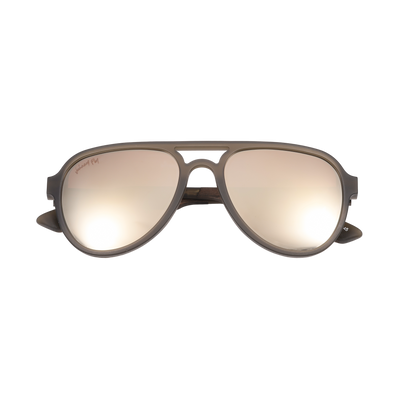 Apache SANDED OLIVE Retro Aviator Gold Mirror Polarized Sunglasses by Johnny Fly | Handcrafted with Acetate and Wood  #color_sanded-olive