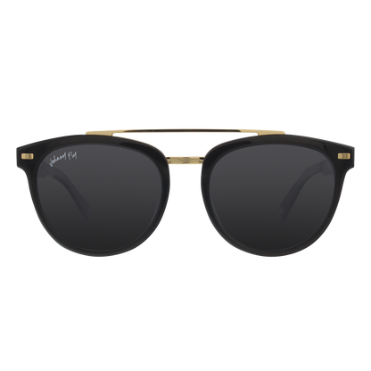 Captain Anniversary Edition Crossbar Aviator Polarized Sunglasses by Johnny Fly | Handcrafted with Acetate and Wood  