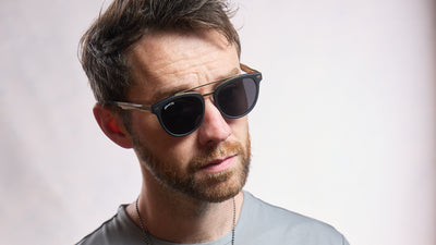 Captain MATTE BLACK Crossbar Aviator Polarized Sunglasses by Johnny Fly | Handcrafted with Acetate and Wood  #color_matte-black