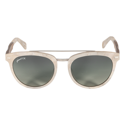 Captain METEOR Crossbar Aviator Polarized Sunglasses by Johnny Fly | Handcrafted with Acetate and Wood #color_meteor