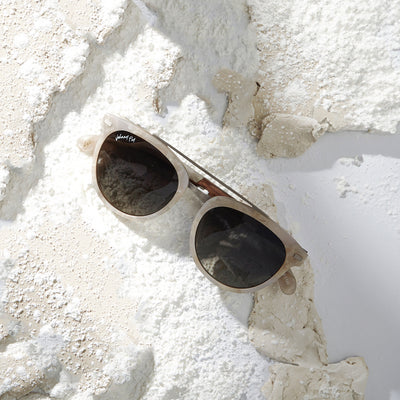 Captain METEOR Crossbar Aviator Polarized Sunglasses by Johnny Fly | Handcrafted with Acetate and Wood #color_meteor