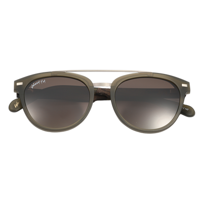 Captain SANDED OLIVE Crossbar Aviator Polarized Sunglasses by Johnny Fly | Handcrafted with Acetate and Wood  #color_sanded-olive