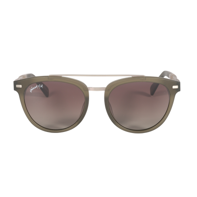 Captain SANDED OLIVE Crossbar Aviator Polarized Sunglasses by Johnny Fly | Handcrafted with Acetate and Wood  #color_sanded-olive