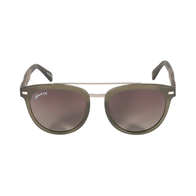 Captain SANDED OLIVE Crossbar Aviator Polarized Sunglasses by Johnny Fly | Handcrafted with Acetate and Wood  #color_sanded-olive