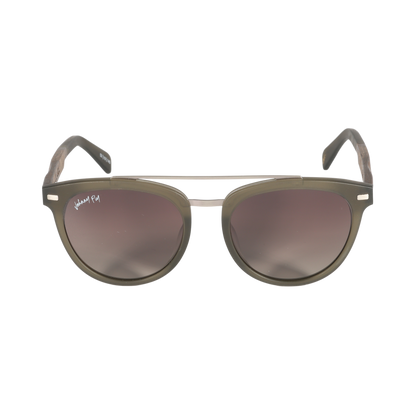 Captain SANDED OLIVE Crossbar Aviator Polarized Sunglasses by Johnny Fly | Handcrafted with Acetate and Wood  