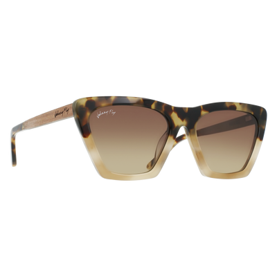 Figure Polarized Sunglasses by Johnny Fly | #color_chai-tortoise