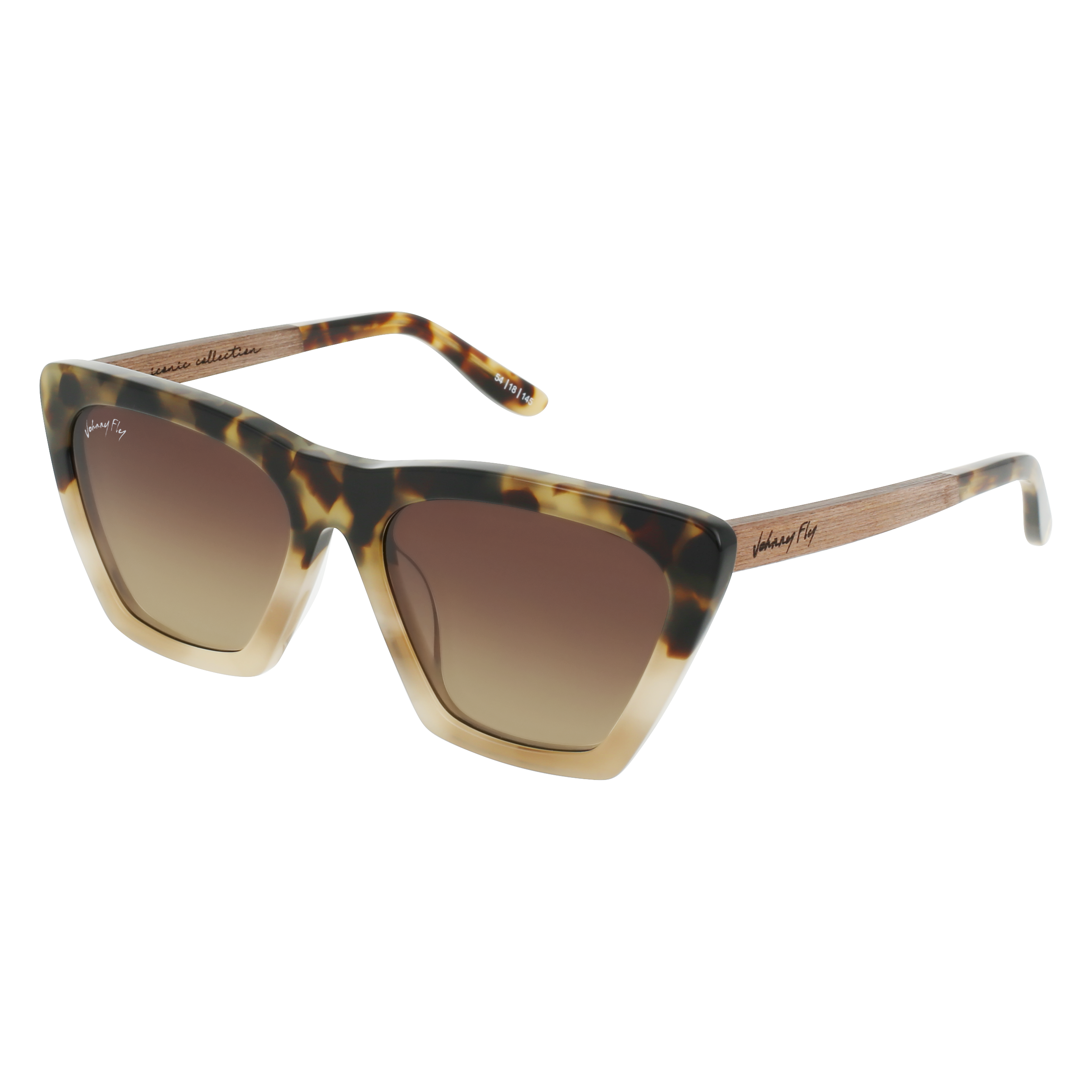 Figure Polarized Sunglasses by Johnny Fly | #color_chai-tortoise