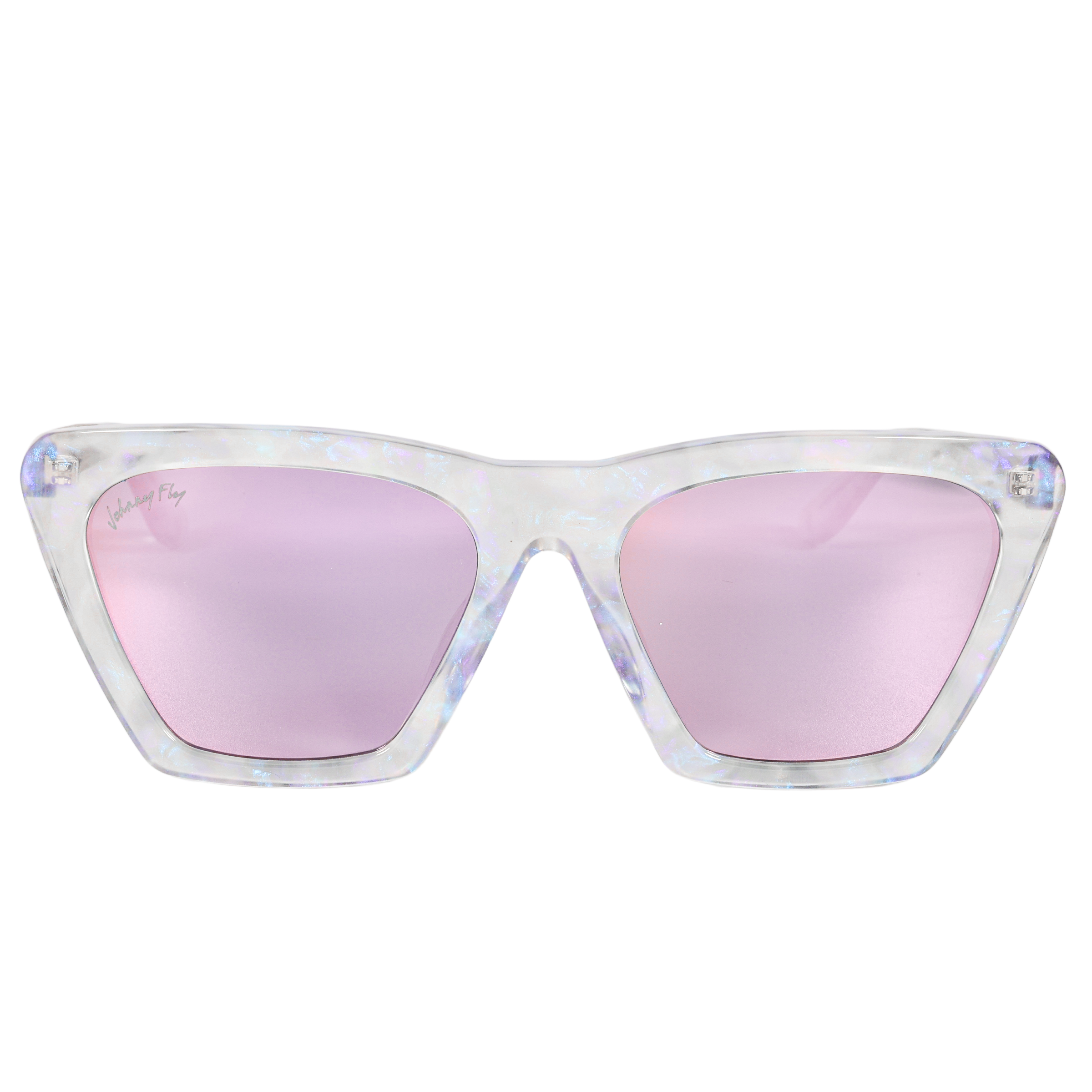 FIGURE - Unicorn Holographic Polarized wooden / acetate Sunglasses - Johnny Fly Eyewear | #color_unicorn