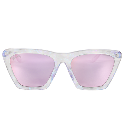 FIGURE - Unicorn Holographic Polarized wooden / acetate Sunglasses - Johnny Fly Eyewear | #color_unicorn