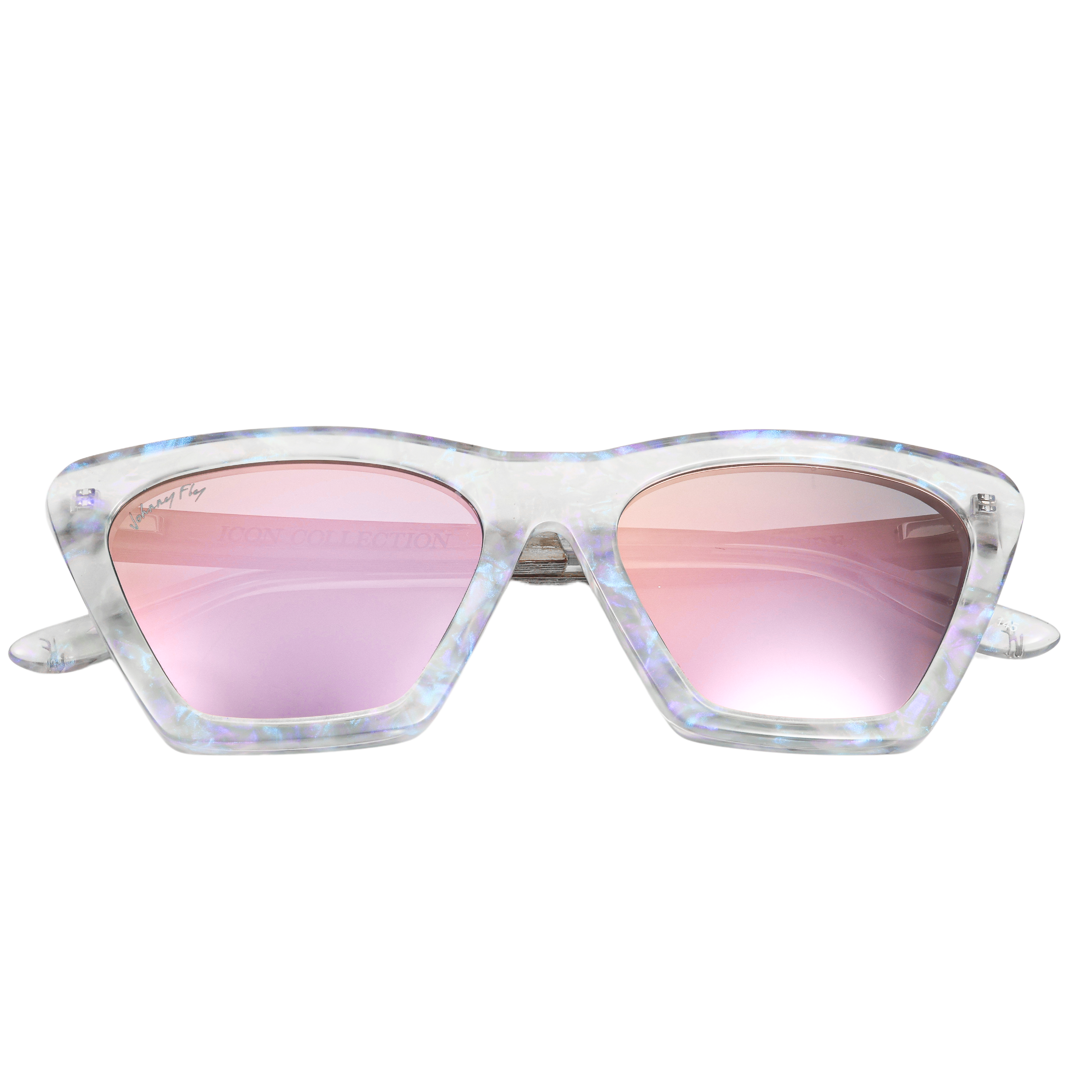 FIGURE - Unicorn Holographic Polarized wooden / acetate Sunglasses - Johnny Fly Eyewear | 