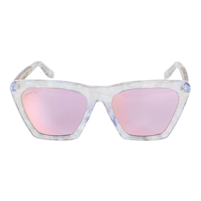 FIGURE - Unicorn Holographic Polarized wooden / acetate Sunglasses - Johnny Fly Eyewear | #color_unicorn