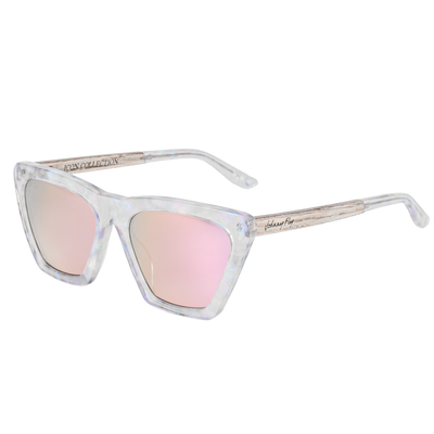 FIGURE - Unicorn Holographic Polarized wooden / acetate Sunglasses - Johnny Fly Eyewear | #color_unicorn