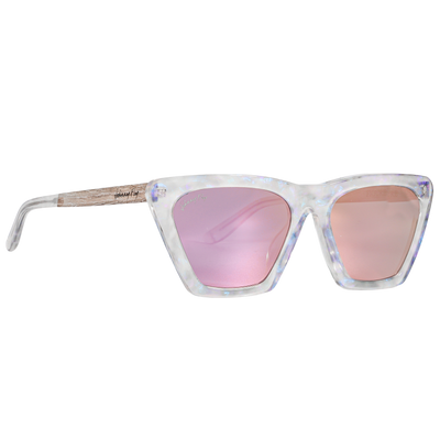 FIGURE - Unicorn Holographic Polarized wooden / acetate Sunglasses - Johnny Fly Eyewear | #color_unicorn