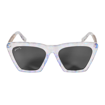 FIGURE - Unicorn Holographic Polarized wooden / acetate Sunglasses - Johnny Fly Eyewear | #color_unicorn