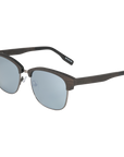 Hughes Mirrored Polarized Sunglasses - Gunmetal / Wood Club Master Style - Johnny Fly | 