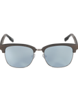 Hughes Mirrored Polarized Sunglasses - Gunmetal / Wood Club Master Style - Johnny Fly | 