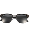 Hughes Polarized Sunglasses - Gunmetal / Wood Club Master Style - Johnny Fly | 