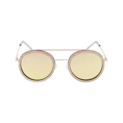 Johnny Fly Riker Rose Gold | Grey / Rose Gold Reflect Polarized Sunglasses | #color_rose-gold