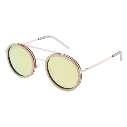 Johnny Fly Riker Rose Gold | Grey / Rose Gold Reflect Polarized Sunglasses | #color_rose-gold