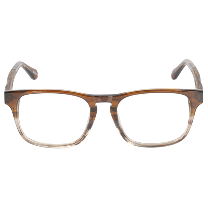 Front view of Johnny Fly's "Splinter" polarized sunglasses featuring a modern minimalistic design with an iconic acetate front section and wooden arms.