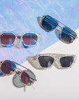 Holographic sunglasses polarized johnny fly unicorn periwinkle