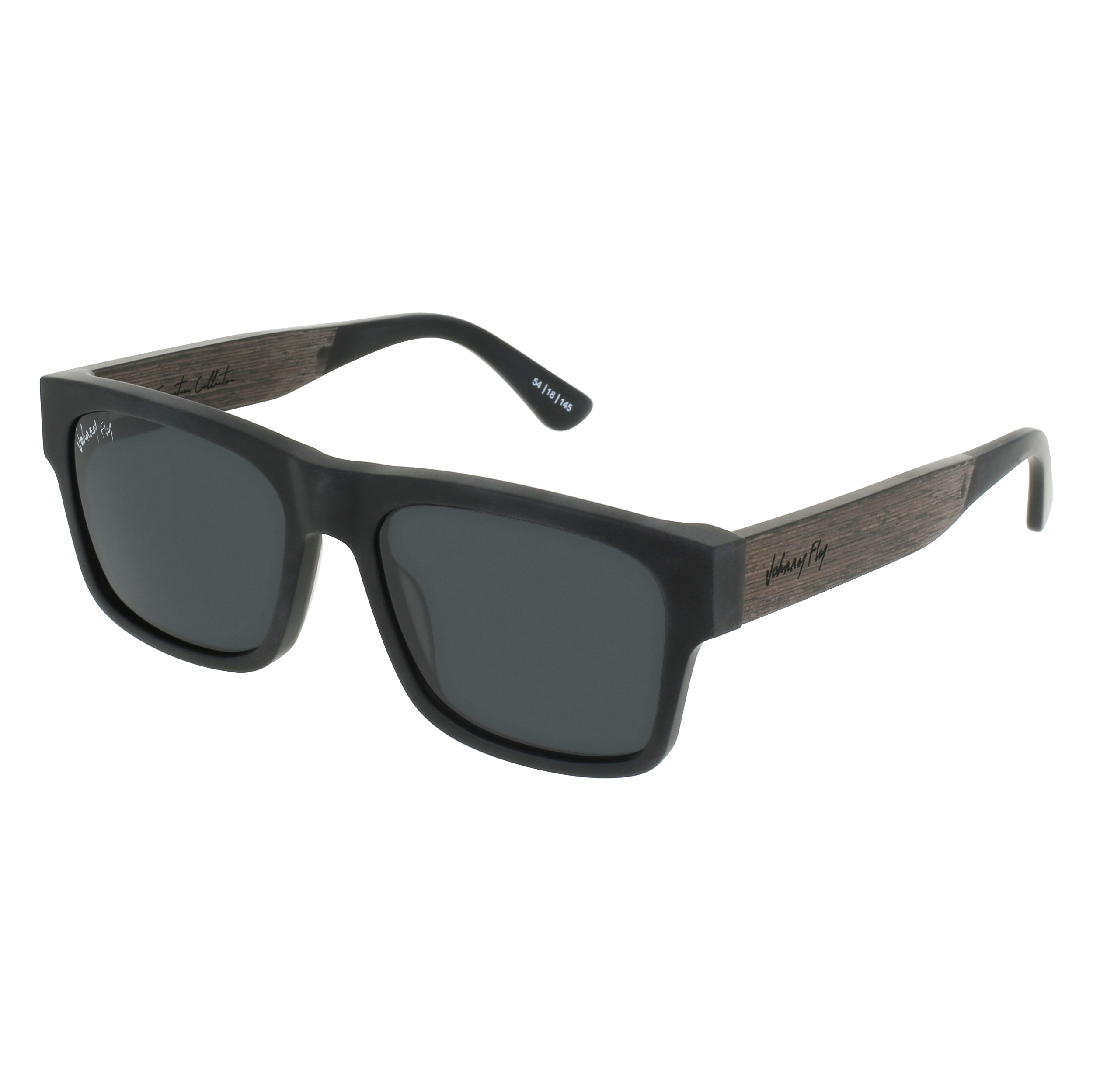 ARROW Sunglasses Frame - Matte Black- Johnny Fly | ARR-MBL-POL-SMK-EBN | | #color_matte-black