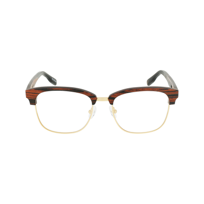 HUGHES Eyeglasses Frame - Gold - Johnny Fly | HUG-GLD-RX-EBN | | #color_gold