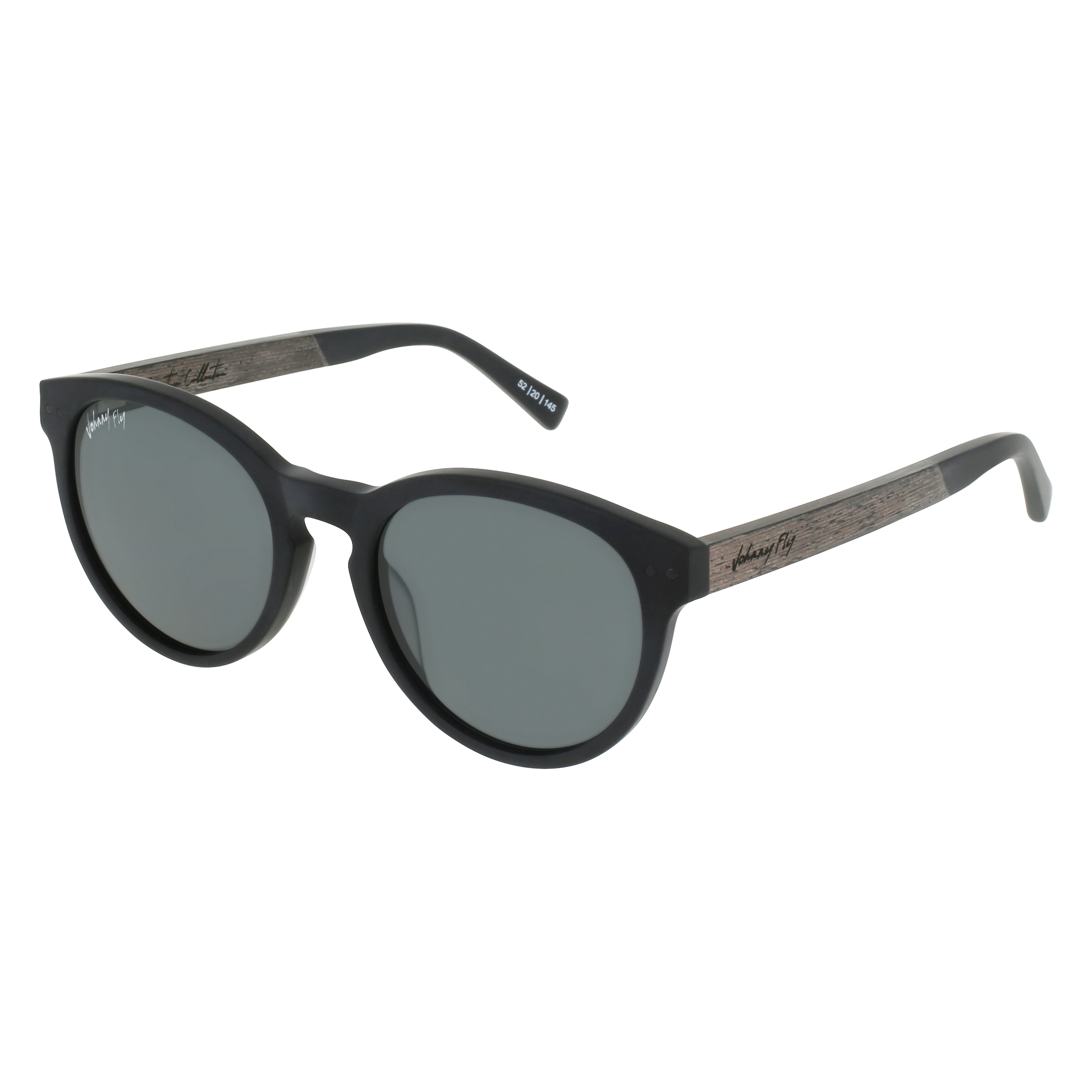 LATITUDE Sunglasses Frame - Matte Black- Johnny Fly | LTS-MBL-POL-SMK-ZEB | | #color_matte-black