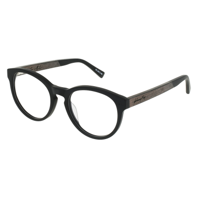 LATITUDE Eyeglasses Frame - Matte Black- Johnny Fly | LTS-MBL-RX-CLR-ZEB | | #color_matte-black