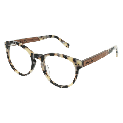 LATITUDE Eyeglasses Frame - White Tortoise- Johnny Fly | LTS-WHT-RX-CLR-WAL | | #color_white-tortoise