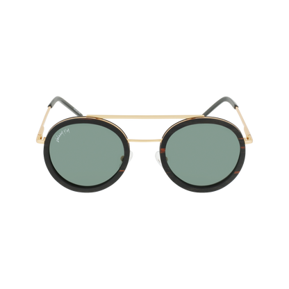 RIKER Sunglasses Frame - Gold- Johnny Fly | RIK-GLD-CR39-G15-EBN_EBN | | #color_gold