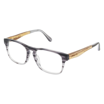 SPLINTER Eyeglasses Frame - Matte Marble Grey- Johnny Fly | SPL-MBG-RX-CLR-ZEB | | #color_matte-marble-grey