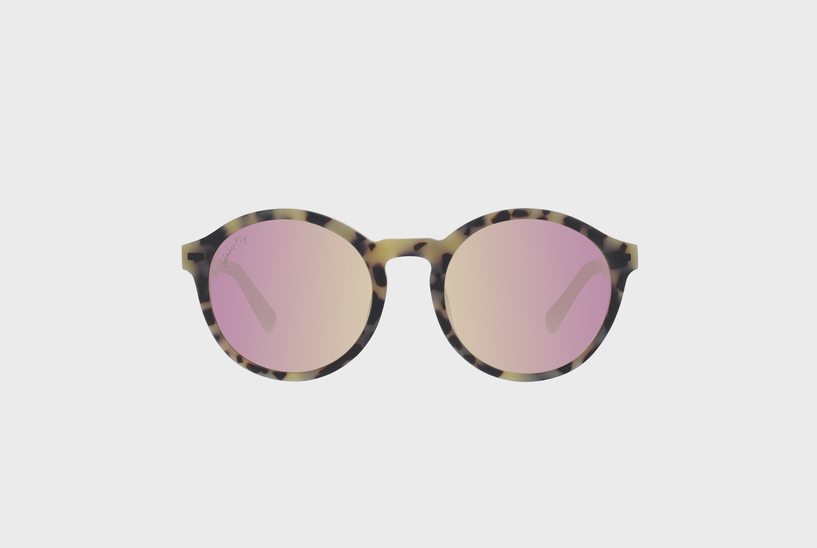 UFO Polarized Sunglasses by Johnny Fly #color_matte-white-tortoise