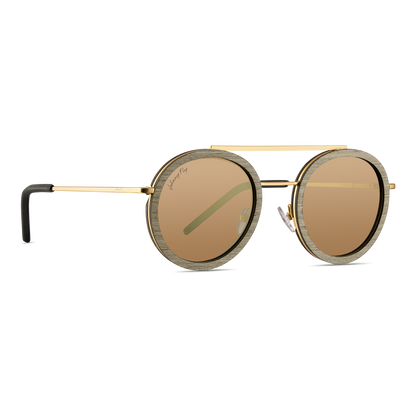 RIKER - Gold - Sunglasses - Johnny Fly Eyewear | #color_gold-grey