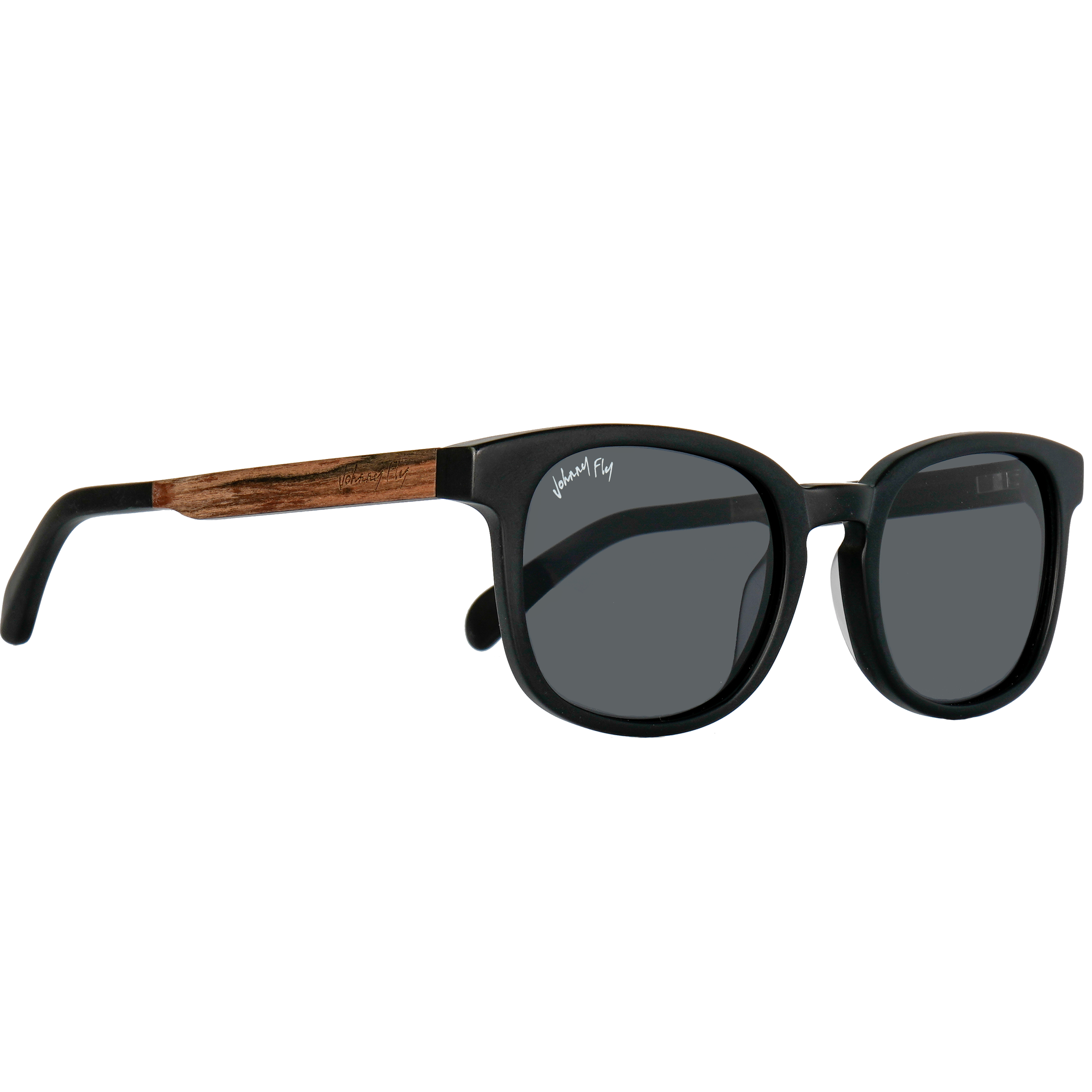 Altitude Polarized Sunglasses by Johnny Fly - Matte Black || Smoke Polarized #color_matte-black